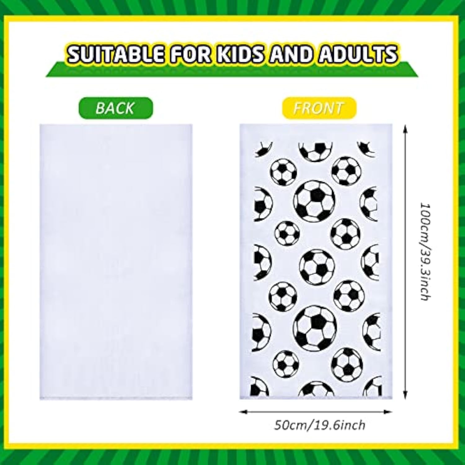 12 Pcs Potato Sack Race Bags Sports Themed Potato Race Jumping Bags 40 X 20 Inches Sack Race Bags For Adults Kids Family Party Games And Activities Party Supplies(Soccer)