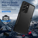 Samsung Galaxy S21 Ultra Heavy Duty Shockproof Case with Screen Protection Black