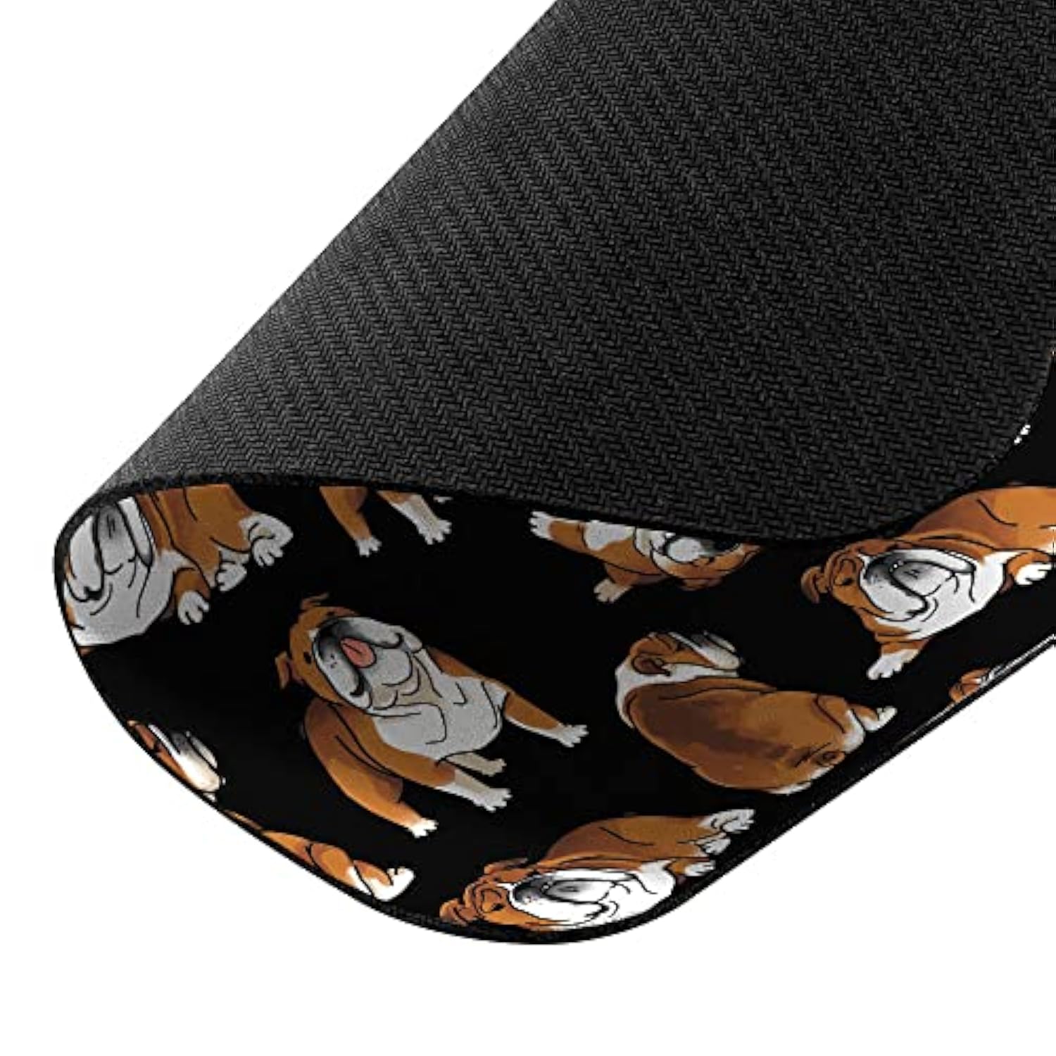 Non-Slip Rectangle Mousepad, English Bulldog Funny Playful Postures Mouse Pad For Home, Office And Gaming Desk