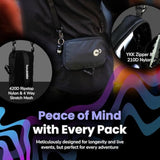 Anti Theft Phone Satchel – Water Resistant Cell Phone Bag With Strap Is The Festival Goer’S Choice With Built In Wallet Phone Storage For Live Events, Raves, And Travel Black