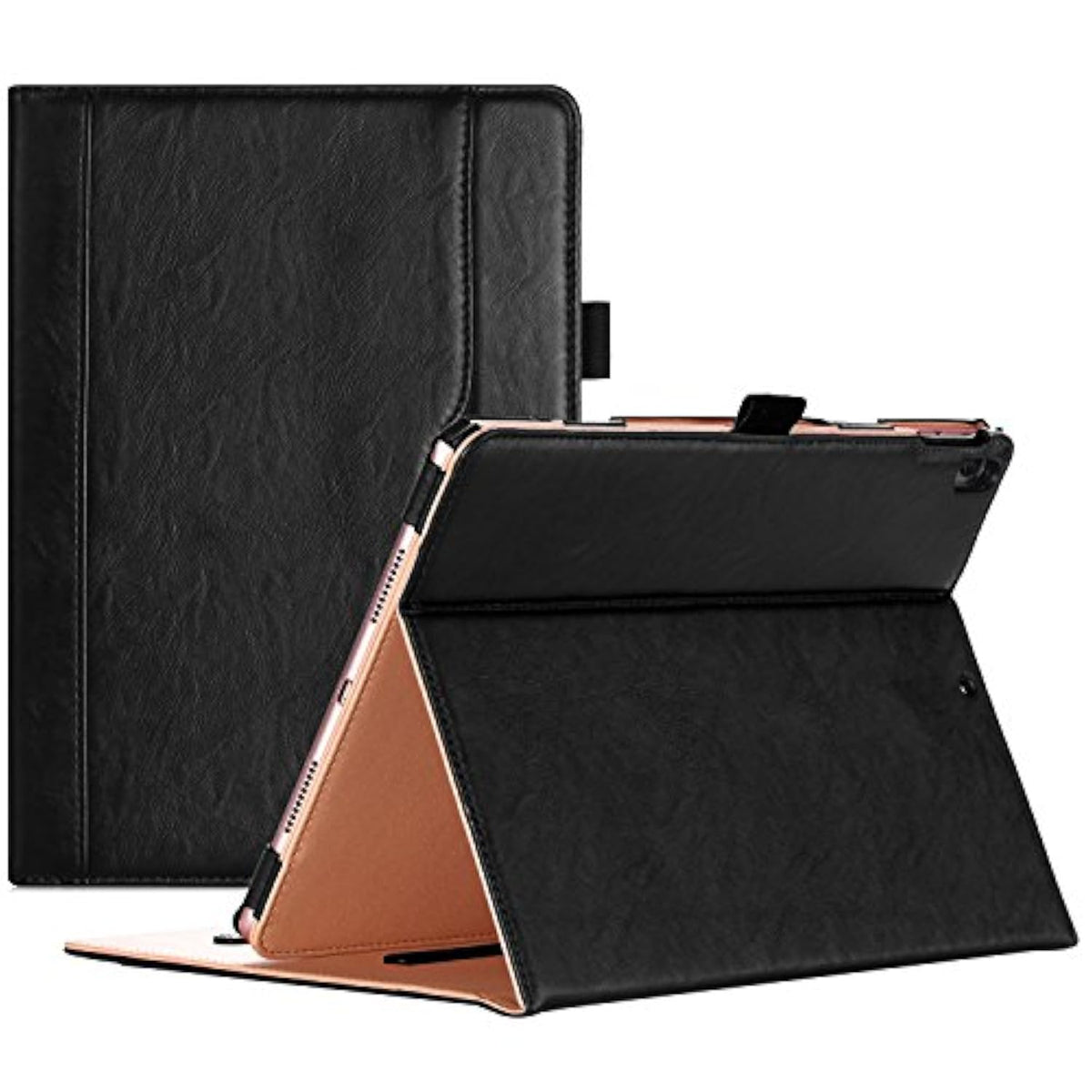ProCase Case for iPad Air (3rd Gen) 10.5" 2019/iPad Pro 10.5" 2017, Vintage PU Leather Stand Folio Cover for iPad Air 3/iPad Pro 10.5-inch Multiple Viewing Angles with Pencil Holder -Black