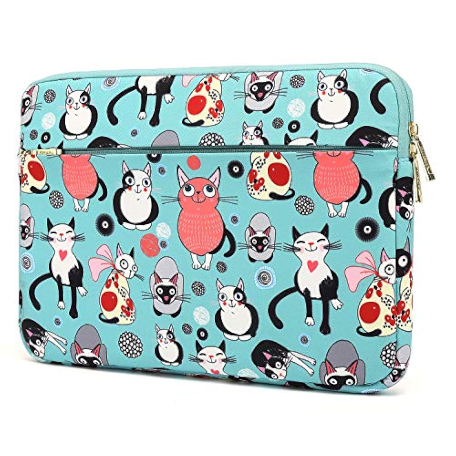 KAYOND Water-Resistant 15 inch Laptop Sleeve,15.6 inch 15 inch Laptop Case Carrying Notebook Bag (15-15.6 Inch, Lovely cat)
