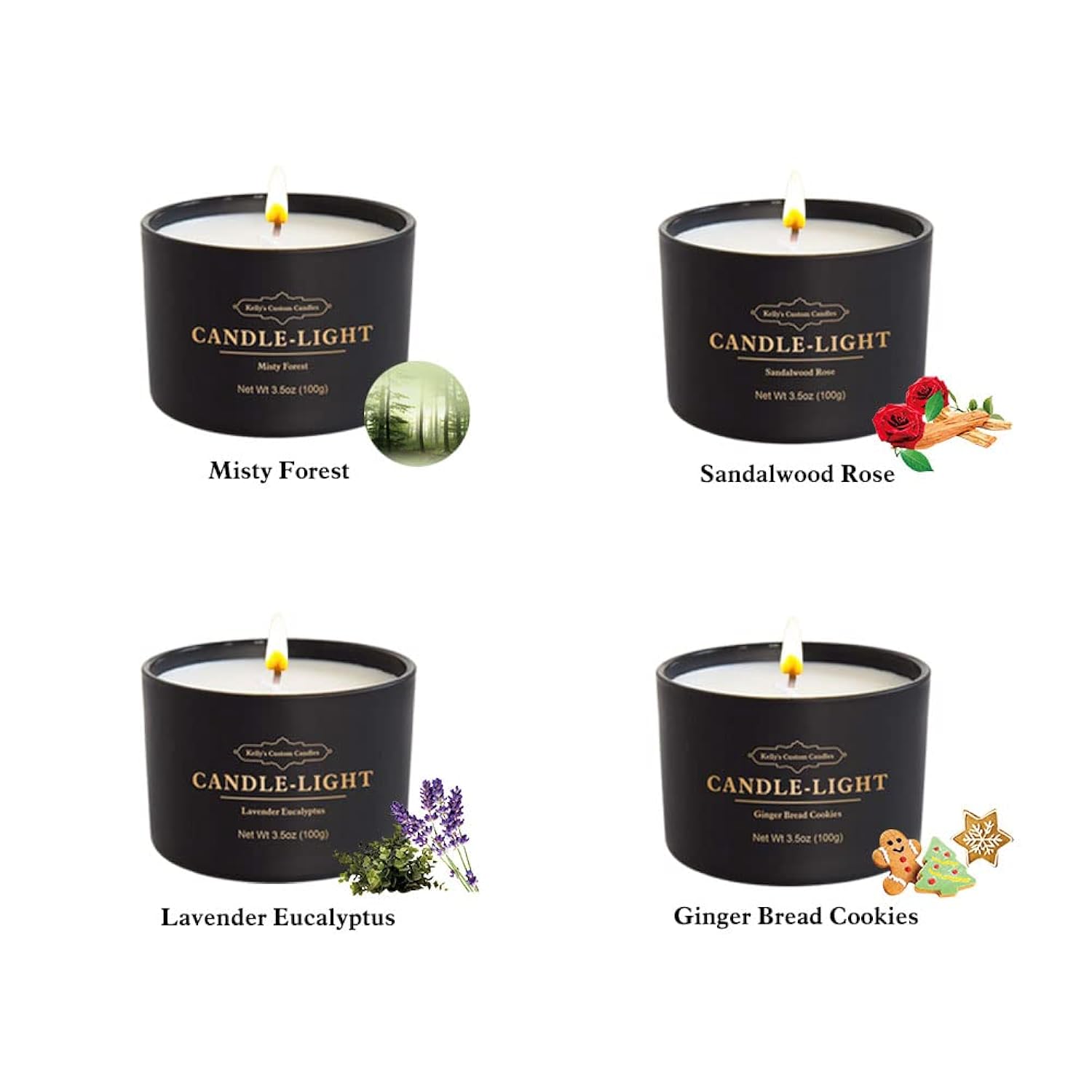 Gifts For Women,Men,Candles For Home Scented, Funny Romantic,Birthday,Thanksgiving Gift For Colleagues,Mom And Wife,3.5Oz?4Packs?