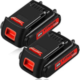 2 Pack 20Volt 3.0Ah Max Lbxr20 Repalcement For Black And Decke 20V Lithium Battery Compatible With Black And Decker 20V Battery Lb20 Lbx20 Lst220 Lbxr2020-Ope Lbxr20B-2 Lb2X4020 Cordless Tool?Red?