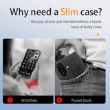 Is Suitable For Iphone 17 Pro Max Slim Case,Paper-Thin Transparent Finish Skin Back Case [Non Yellowing] Semi-Transparent (Black, Iphone 17 Pro Max)