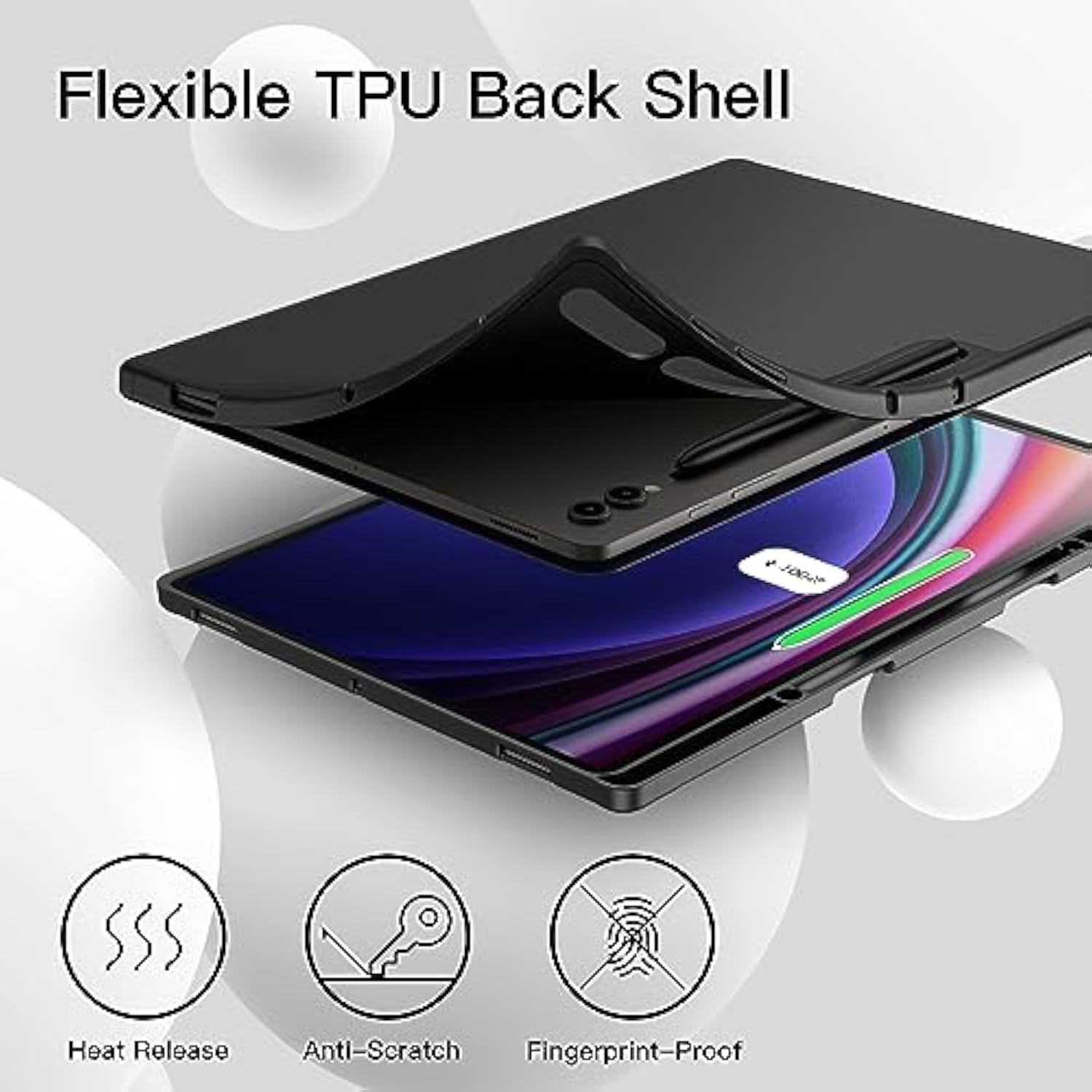 JETech Case for Samsung Galaxy Tab S9 Ultra 14.6 Inch with S Pen Holder, Soft