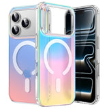 JETech Iridescent Case for iPhone 17 Pro 6.3-Inch Compatible with MagSafe, Cute Unique and Aesthetic Design, Colorful Fluorescent Translucent Back Shockproof Phone Cover (Iridescent)