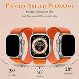 [ 3 Pack Privacy Screen Protector Compatible For Watch Ultra 2 / Ultra 49Mm, Tempered Glass Anti-Spy Waterproof Anti-Scratch Bubble-Free Film For Iwatch Ultra Accessories