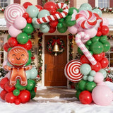 Christmas Balloon Garland Arch Kit, 115 Pcs Pink Red Green Party Decor