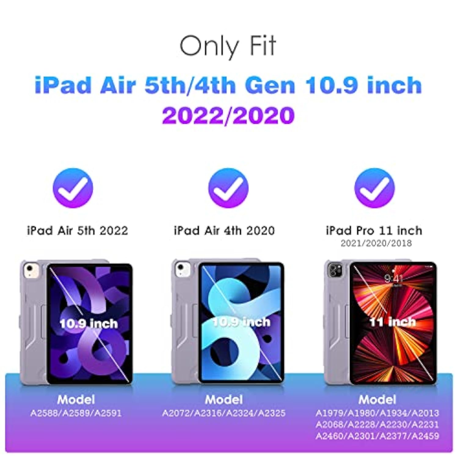 Case For Ipad Air 5Th / 4Th Generation Case 10.9 Inch 2022/2020 With Pencil Ho