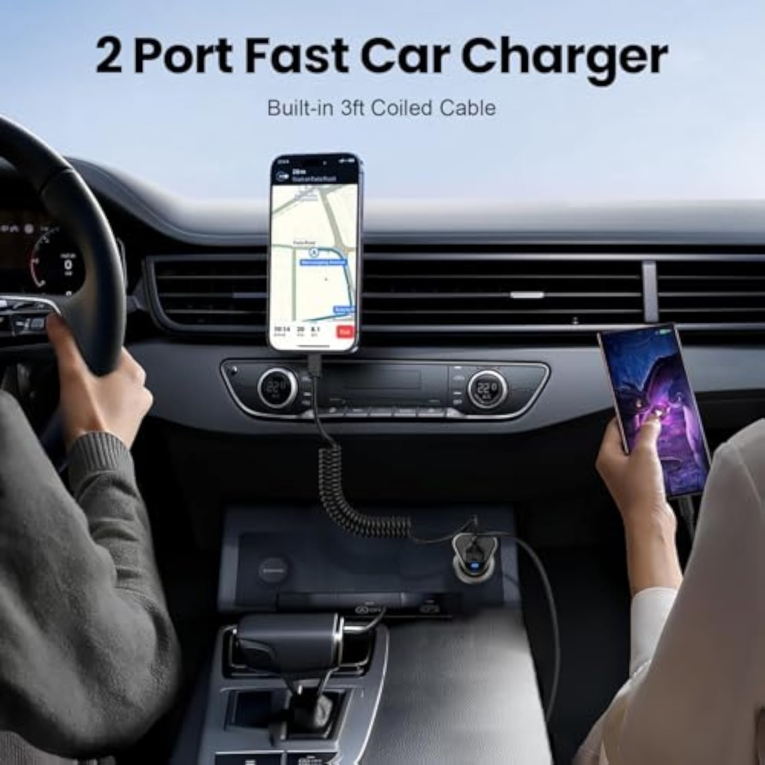 Iphone 16E Car Charger Usb C 3.4A Fast For Iphone 17/Air/17 Pro/17 Pro Max/16E/16/16 Pro/16 Pro Max/16 Plus/15 14 13 12 11,Type C Car Fast Charging Adapter For Samsung Galaxy A17 S25,Pixel 10 Pro Xl