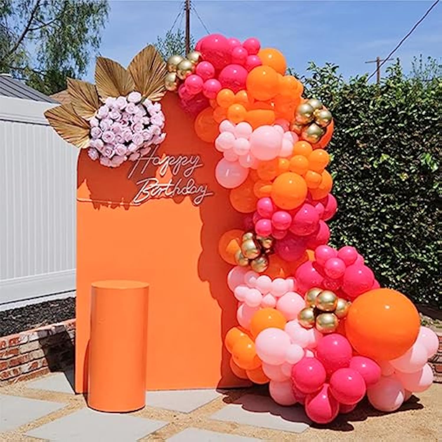 Burnt Orange Balloon Arch Kit: 102pc Latex Garland for Fall Wedding