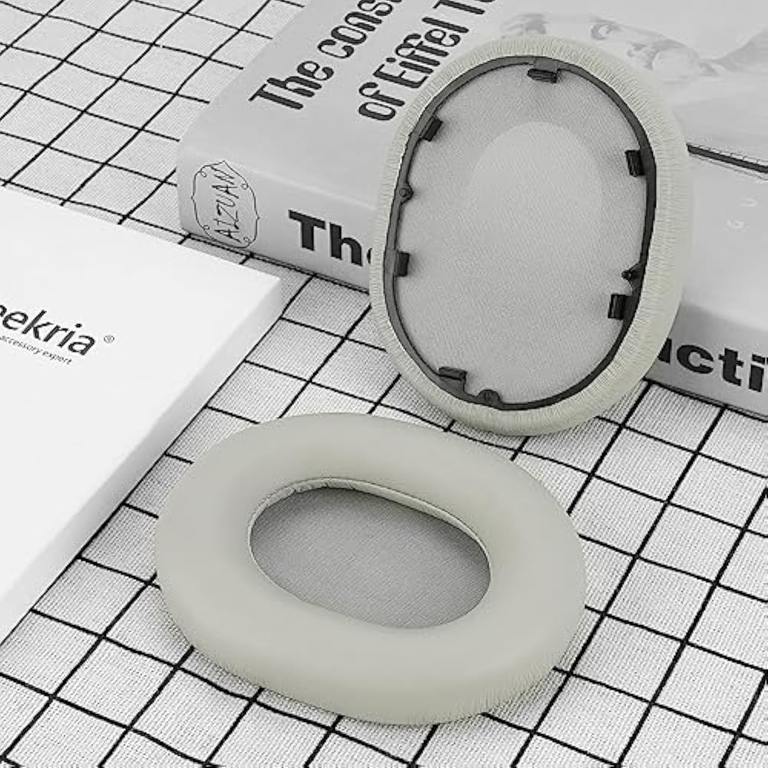 Geekria QuickFit Replacement Ear Pads for Sony WH-1000XM5 Wireless Headphones Ear Cushions, Repair Parts (Gold)