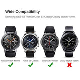 [2+1 Pack] Compatible Samsung Galaxy Watch 46Mm/ Gear S3 Case Cover With Screen Protector, Soft Tpu Plated Protective Bumper Shell + Tempered Glass Screen Protector Film For Gear S3 Frontier/Classic