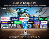 [320Ansi/Google Store/Voice Control] Smart Projector With Wifi And Bluetooth, 10,000+ Apps, 4K Uhd Home Theater Portable Mini Movie Projector, Indoor & Outdoor Use [180° & Netflix-Compatible]
