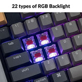 C2 Pro Wired Qmk/Via Mechanical Keyboard Full Size Layout Custom Programmable Macro Rgb Backlit With K Pro Red Switch Oem Profile Double-Shot Pbt Keycaps For Mac Windows Linux