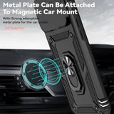 iPhone 17 Pro Max 6.9 Inch Magnetic Case with Camera Cover and Kickstand, Military Grade Shockproof Cover Black
