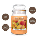 Cocodor Candle Black Cherry Scented, Large Glass Jar 18Oz Wick Candle, 110 Hours Of Burn Time