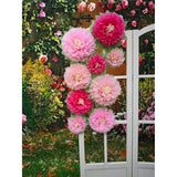 Pink Paper Flower Wedding Centerpiece Birthday Party Backdrop Nursery Room Wall Home Decoration Pack Of 9