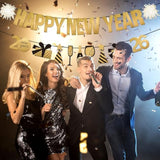2026 Gold Happy New Year Banner for New Year Eve Party Decorations