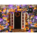 132Pcs Halloween Balloon Arch Kit - Scary Garland with Plastic Bloodshot Eyeballs Decor