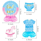 12 Pcs Baby Gender Reveal Honeycomb Centerpieces Table Toppers Blue An