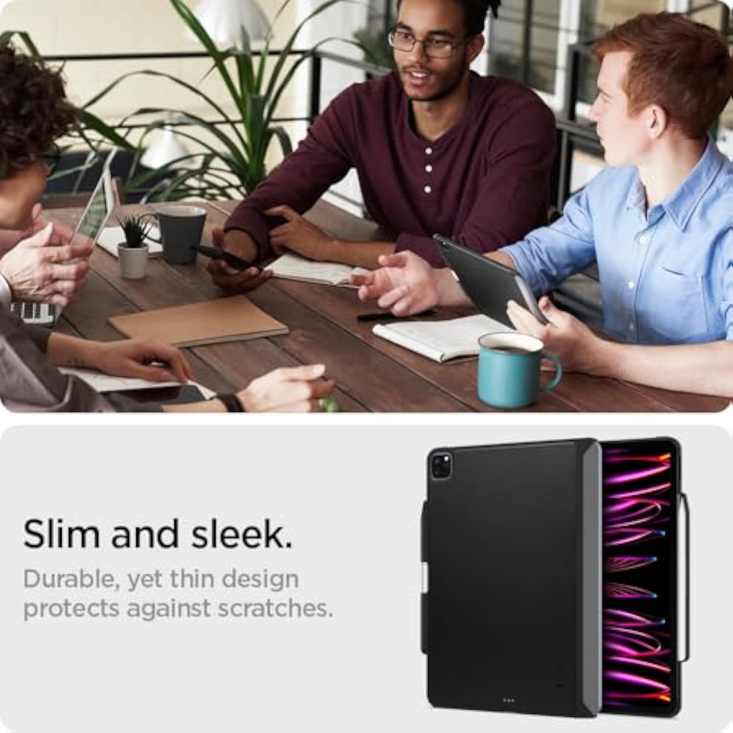 Spigen Thin Fit Pro Designed for iPad Pro 12.9 inch Case M2 6th Generation (20