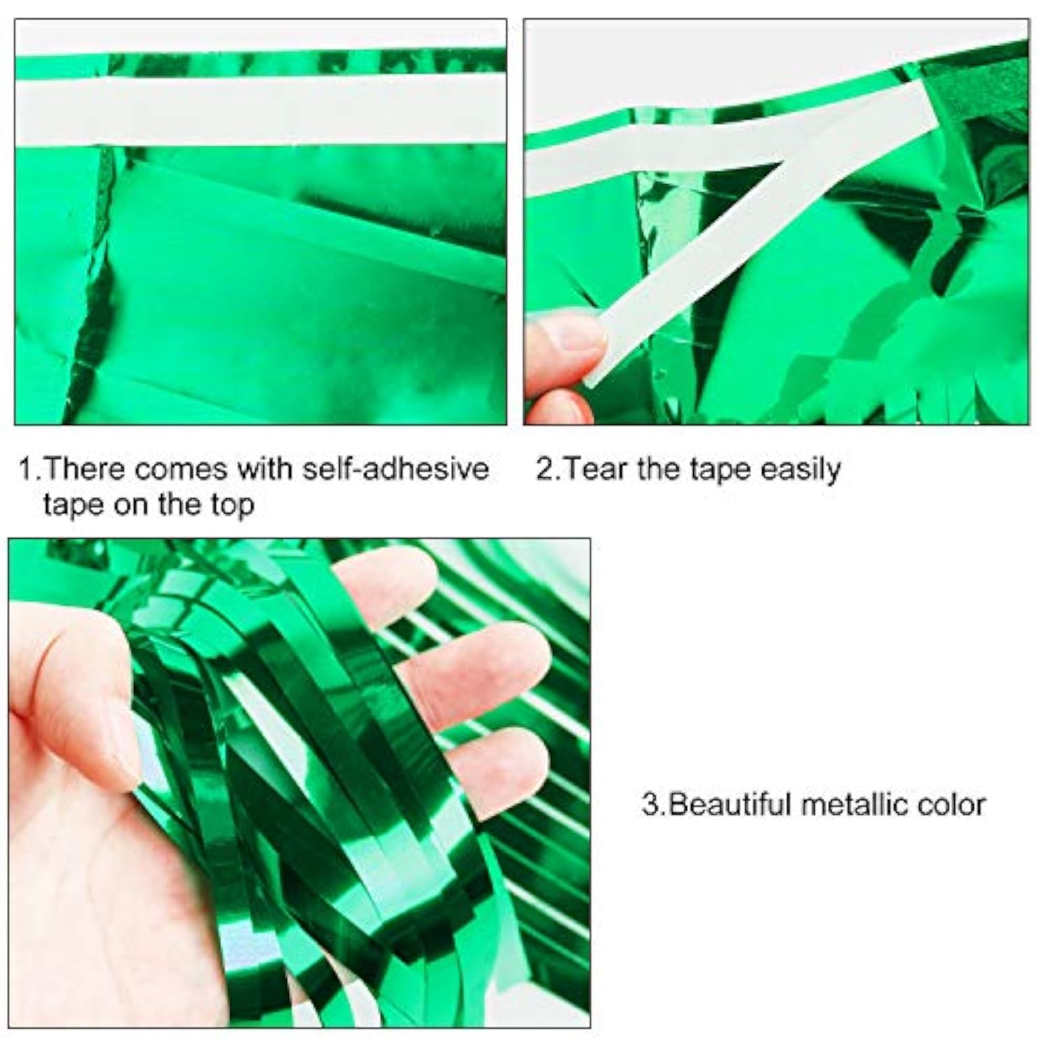 4 Packs 40 Feet Fringe Garland Foil Fringe Garland Metallic Tinsel Foil Halloween Christmas Hanging Banner For Wedding Birthday Parties Holiday Decorations And More Graduation