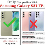 For Galaxy S21 Fe 5G Case With Screen Protection: Heavy Duty Protective Shockproof And Scratch Proof Cell Phone Case For Samsung Galaxy S21 Fe 5G-Blue
