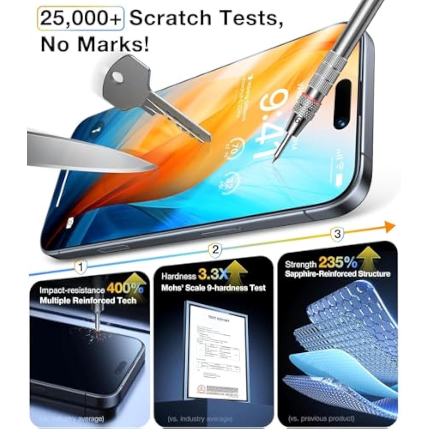 2 Pack Full 9H+ Military Grade Glass Screen Protector For Iphone 16 + 2 Pack Camera Lens Protector With Easy Installation Frame Case Friendly Shatterproof Tempered Glass 9H+ Hardness Hd Clear Anti-Scratch Glass Full Edge Coverage (6.1) Iphone 16