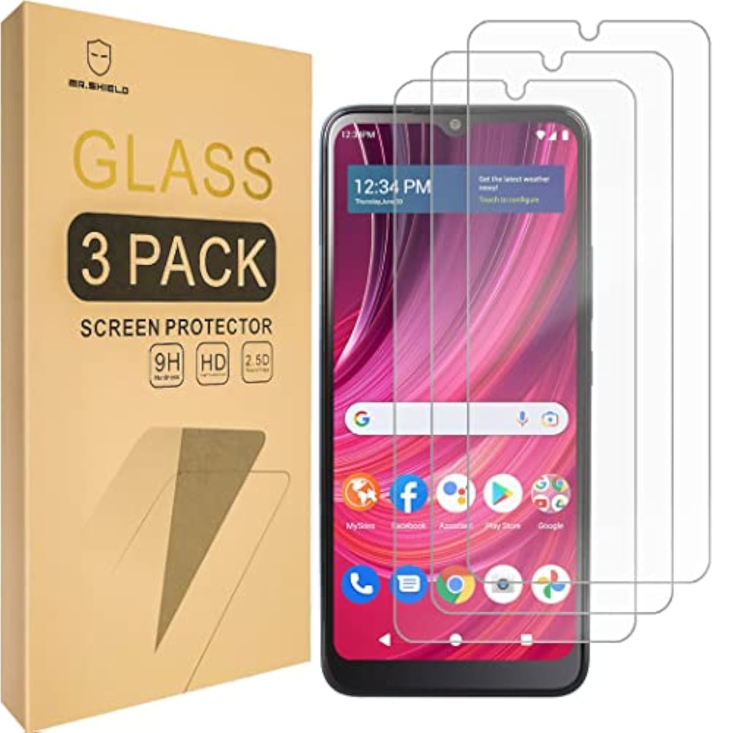 [3-Pack] Designed For Blu View Speed 5G [Tempered Glass] [Japan Glass With 9H Hardness] Screen Protector