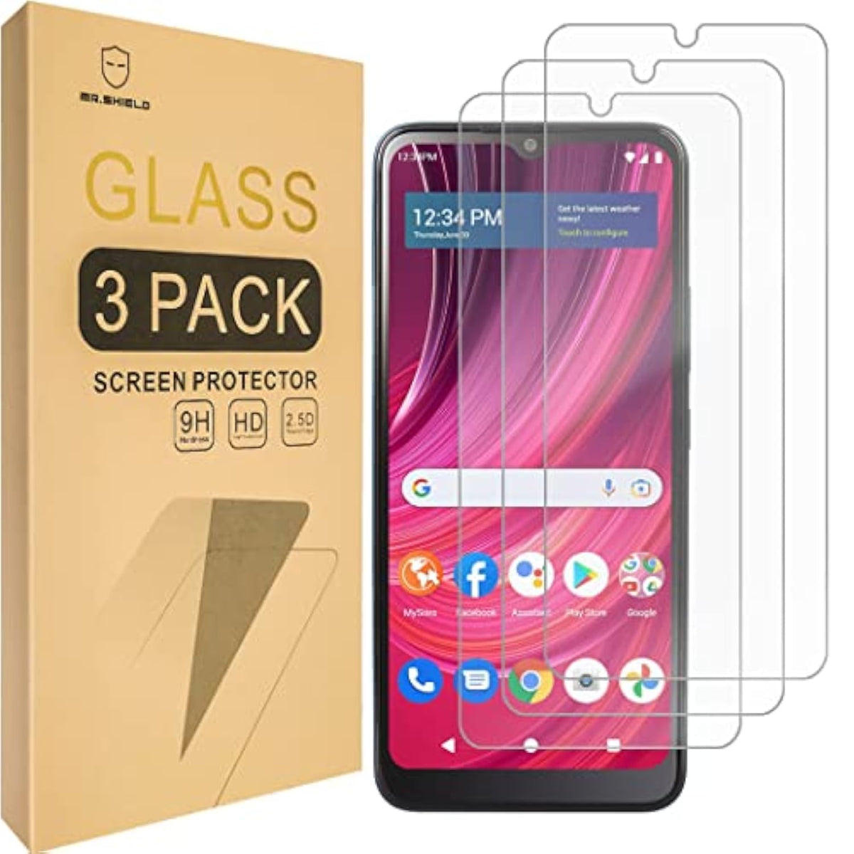 [3-Pack] Designed For Blu View Speed 5G [Tempered Glass] [Japan Glass With 9H Hardness] Screen Protector