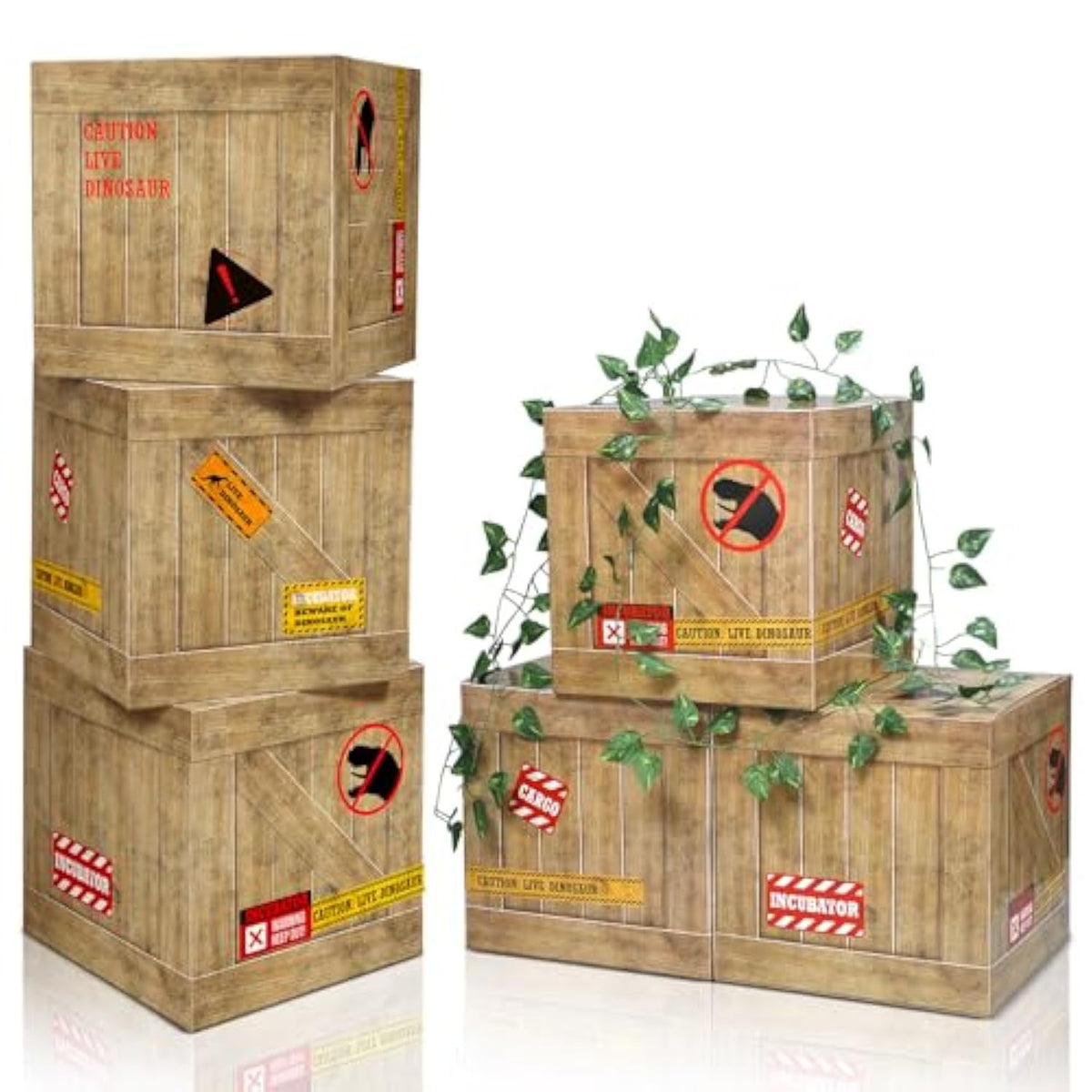 6 Pcs Dinosaur Party Decorations 12 X 12 X 12 Inch Dinosaur Theme Boxes Dinosaur Party Decor Boxes Dinosaur Table Centerpieces For Dinosaur Birthday Party Supplies Baby Shower Decorations