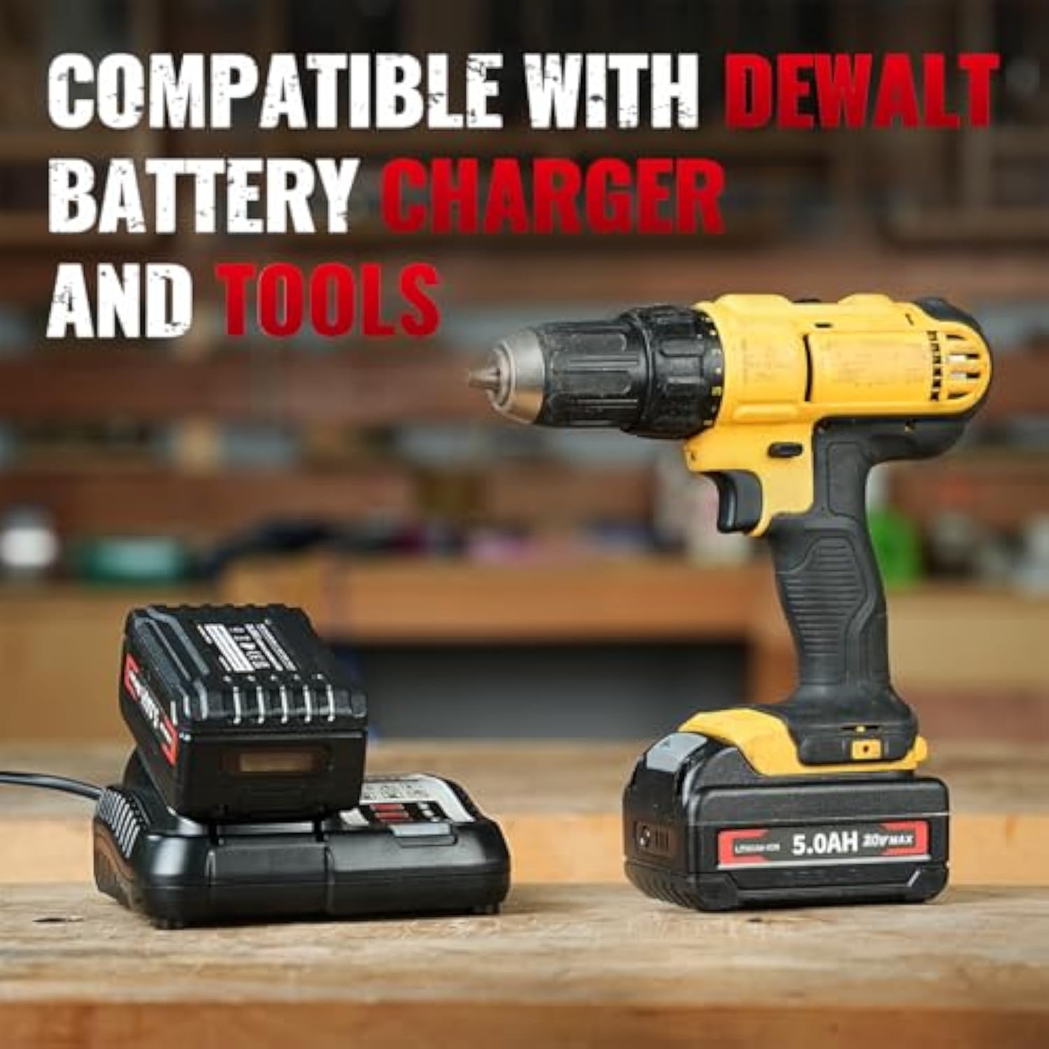5.0Ah Dcb200 Lithium Battery Replacement For Dewalt Battery Compatible With Dewalt 20V Max Battery