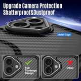 For Iphone 16 Case, With 2X Privacy Screen Protector, Compatible With Magsafe, [Camera Protection] [15Ft Drop Protection] Slim & Rugged Magnetic Phone Case For Iphone 16, Black