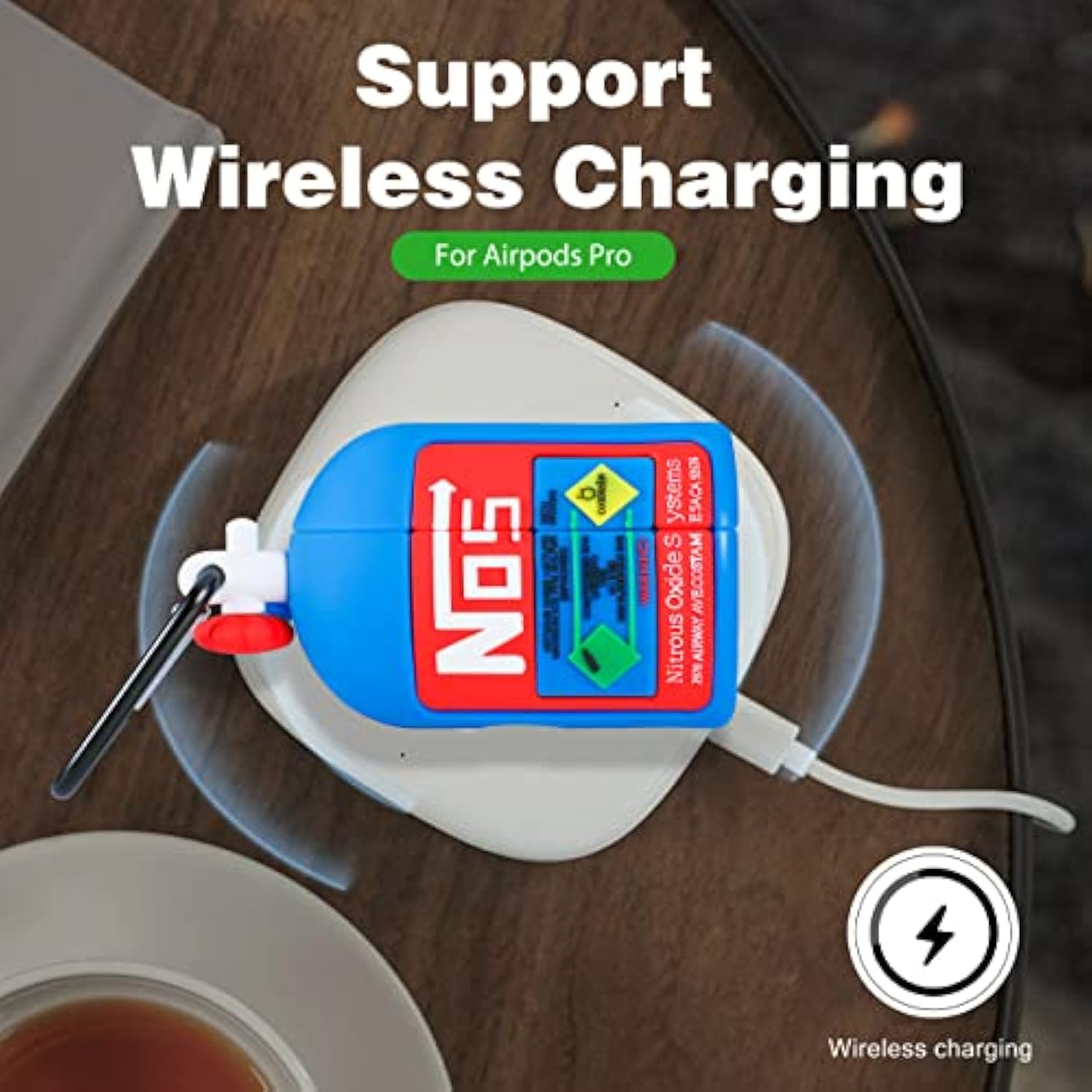 For Airpod Pro 2019/Pro 2 Gen 2022 Case 3D Nos Nitrogen Bottle For Boys Girls Kids Teens Cute Cartoon Fun Soft Silicone Design For Airpods Pro Cases Cover Funny Fashion For Air Pod Pro Covers