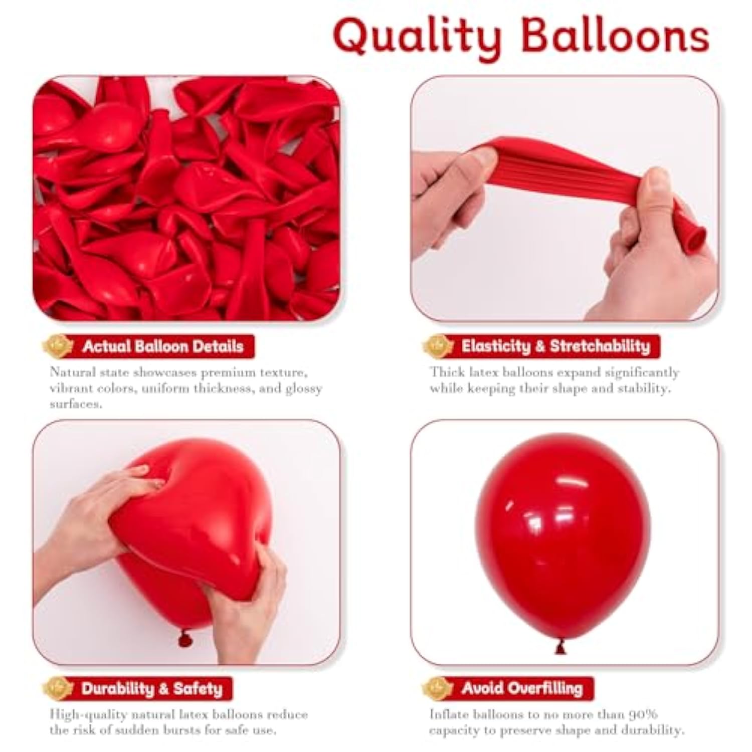 Red Balloon Arch Kit, 125 Pcs Red Balloons Different Sizes 18 Inch 12 Inch 10 Inch 5 Inch Balloons For Balloon Arch Garland Birthday Baby Shower Wedding Graduation Christmas Party Decoration