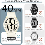 6-Pack Glitter Case Covers for Samsung Galaxy Watch 6 40mm Screen Protector, Soft TPU Guard Bumper with 2 Row Diamonds Full Protective Bumper (6 Colors, Galaxy Watch 6-40mm)