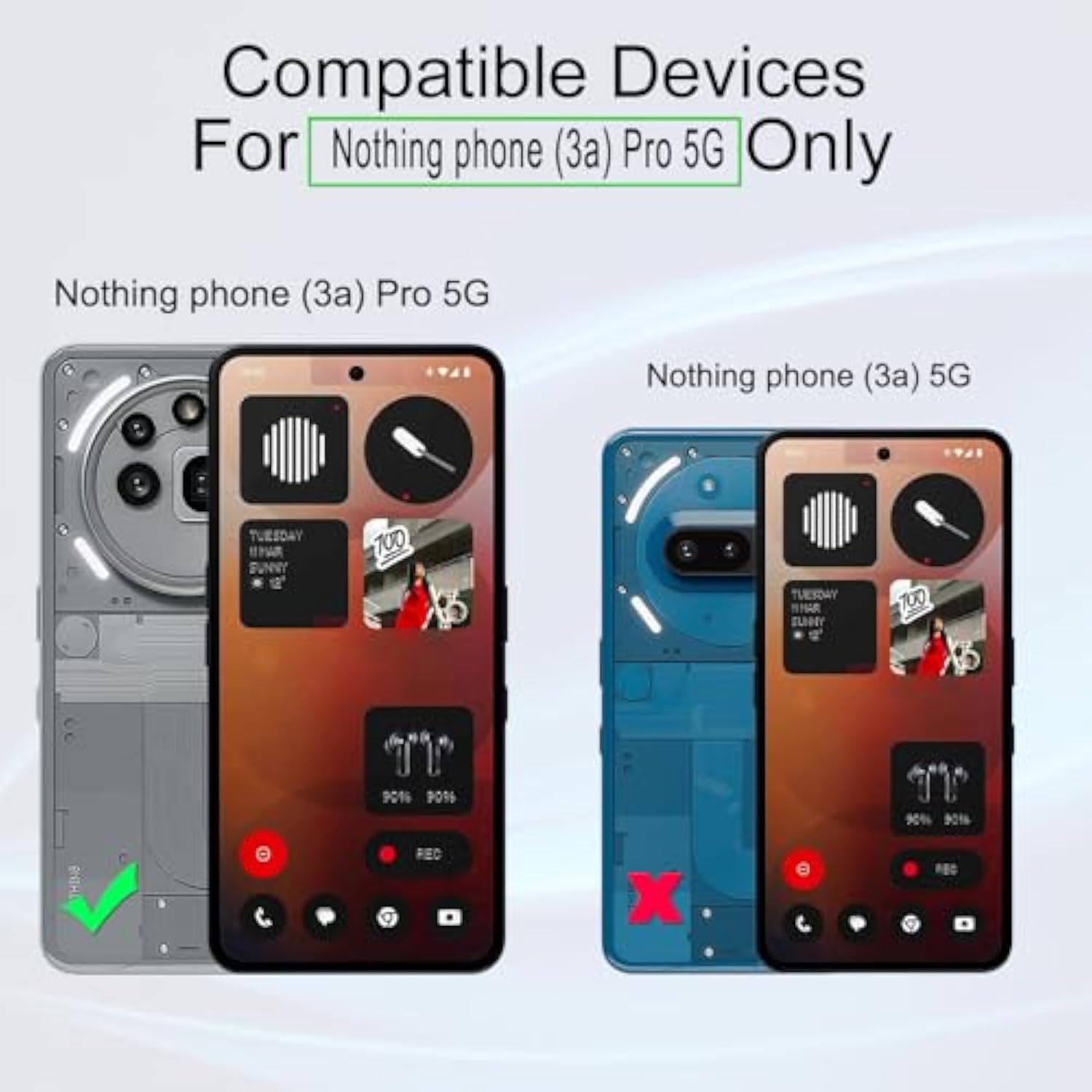 For Nothing Phone (3A) Pro 5G 6.77" Screen Protector(2 Pack),9H Hardness Tempered Glass,With 1Pc Camera Lens Protector,Easy To Install