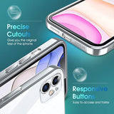 Crystal Clear Case For Iphone 11, [Not Yellowing] [Camera Protection] [ Grade Drop Tested] Transparent Shockproof Protective Phone Case Soft Silicone Slim Cover, 6.1 Inch, Silver