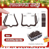 120 Pcs Christmas Light Clips With Clear Plastic Case Box Outdoor 1 5/8 Inch Gutter Fascia Boards Clips Hanger Plastic String Light Hooks For Outside Roof Gutter Fence Eave (Brown)