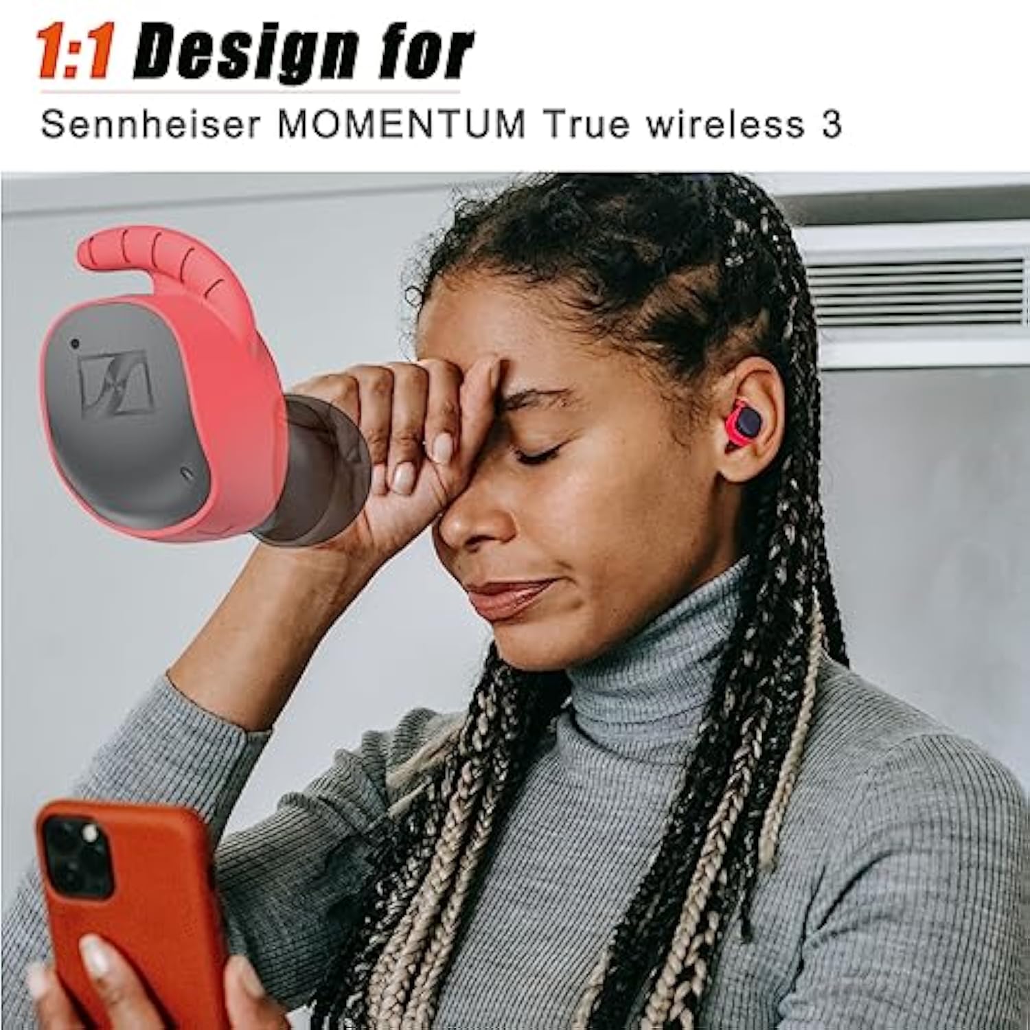 5 Pairs Sport Ear Cover For Sennheiser Momentum True Wireless 3 Ear Hook Anti-Slip Earbuds Cover - Fit In Sennheiser Momentum 3 Case