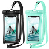 [Floatable] Floating Universal Ipx8 Waterproof Phone Case 2 Pack-Up To 7.0",Adjustable Lanyard Phone Pouch,Cellphone Dry Bags For Vacation Beach Pool Kayak Cruise Travel Essentials?Black+Green?