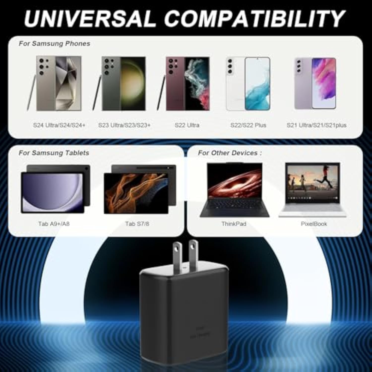 Samsung Super Fast Charger, 45W Usb-C Super Fast Charging Wall Charger - Pd Gan Power Pps For Samsung Galaxy S25 S24 S23 S22 Ultra Plus S20 Note10 Tab S8 Ultra