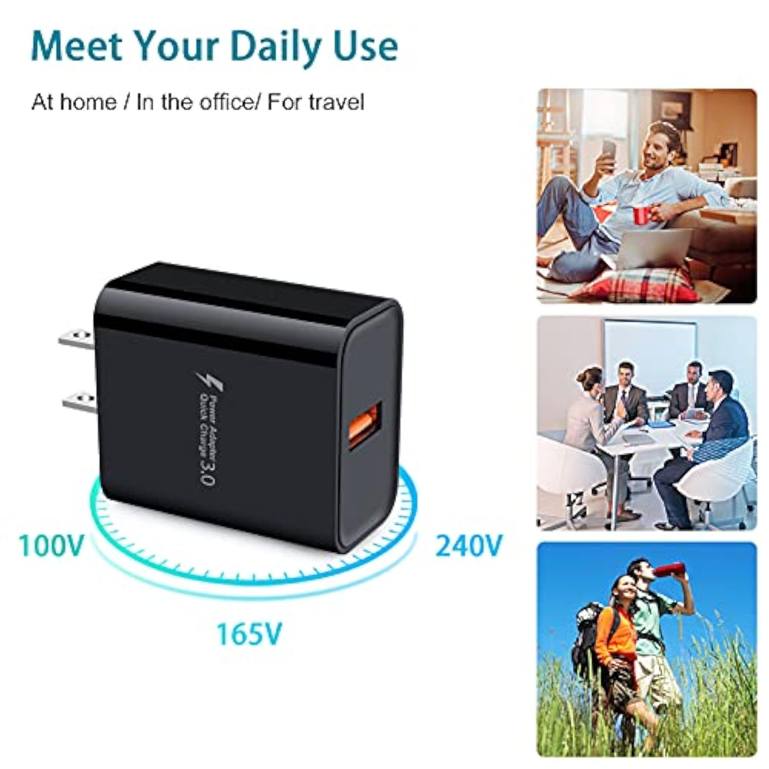 Adaptive Fast Charger Android Charger For Samsung Galaxy S7 Edge S6 S5 J3 J3V J7 J7V J5,Moto G5 G4 E6 E5 E4,Lg Stylo 3 2 G4 K50 K40 K22 K20,Tablet,Android Phone,Htc, 3Ft Fast Charging Micro Usb Cable