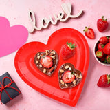 Valentine'S Day Party Supplies Set For 48 Guests - Romantic Heart-Shaped Disposable Plates & Napkins With Love-Themed Plastic Tablecloth & Banner - Valentines Day Party Decorations