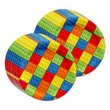 Building Blocks Birthday Party Supplies Set Plates Napkins Cups Tableware Kit For 16