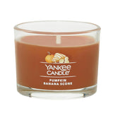 Yankee Candle Signature Votive Mini Candle Jar, Pumpkin Banana Scone Scent, Natural Soy Wax Blend Candle with Natural Fiber Wick, 1.3 OZ Glass Jar (Pack of 4)
