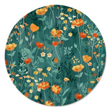 Round Mouse Pad With Stitched Edge Premium-Textured Waterproof Non-Slip Rubber Base Desktop Protection Mat Diameter 8.7 Inches, Beautiful Flowers
