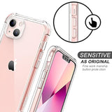 Clear Case For Iphone 13 (Only) 6.1-Inch, [Built-In Screen Protector] Full Body Protection Bumper Shockproof Rugged Cover For Iphone 13 -(Clear)